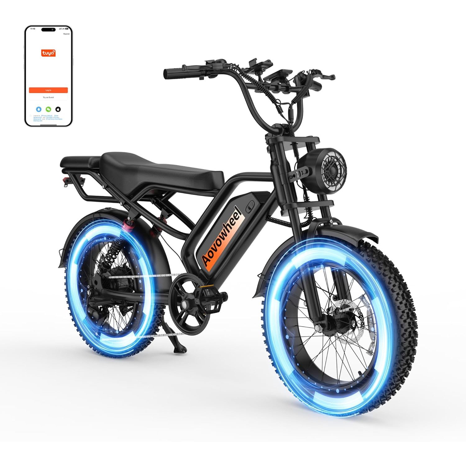 Aovowheel Electric Bike for Adults (AW2PRO, 20" Fat Tire)