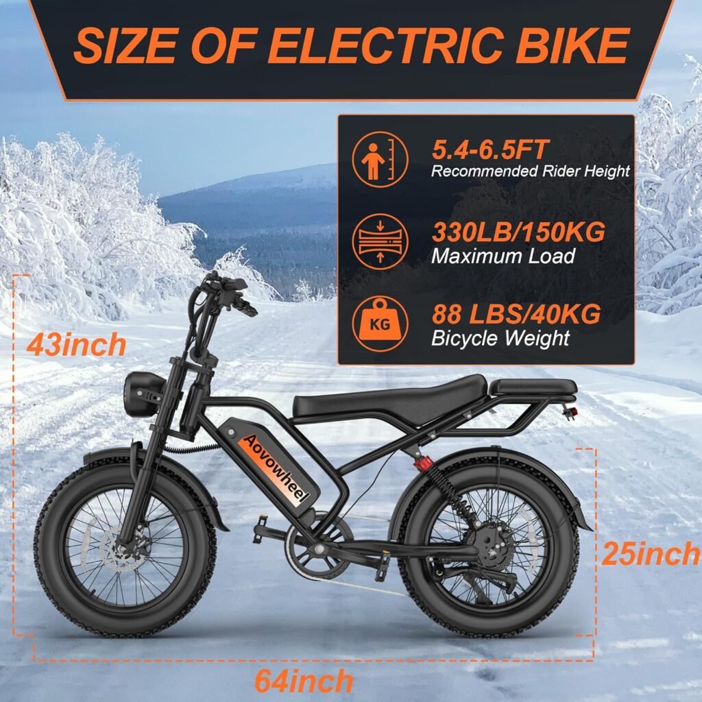 Aovowheel electric bike 330lbs