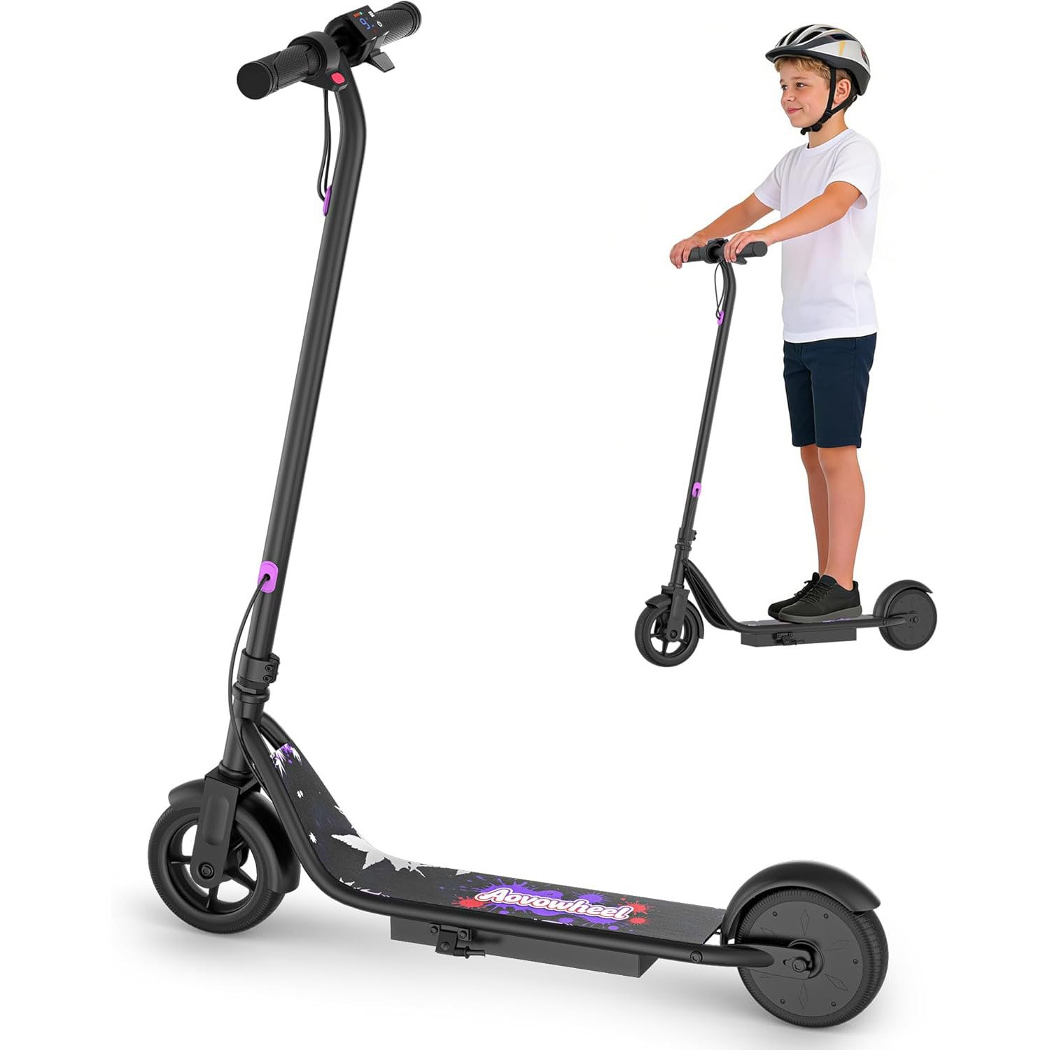 Aovowheel Electric Scooter for Kids and Teens (Model Y07S, 6.5" / 9 mph)