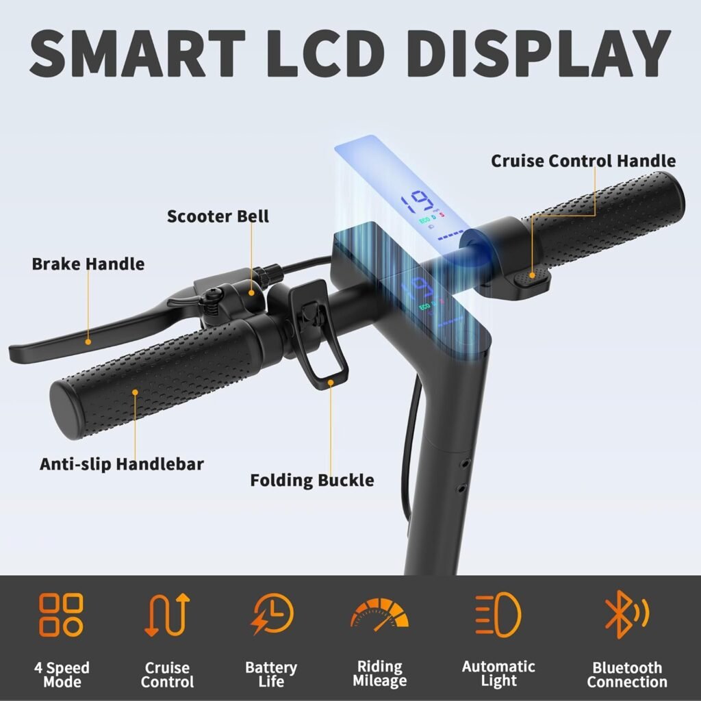 Aovowheel electric scooter LCD display and controls