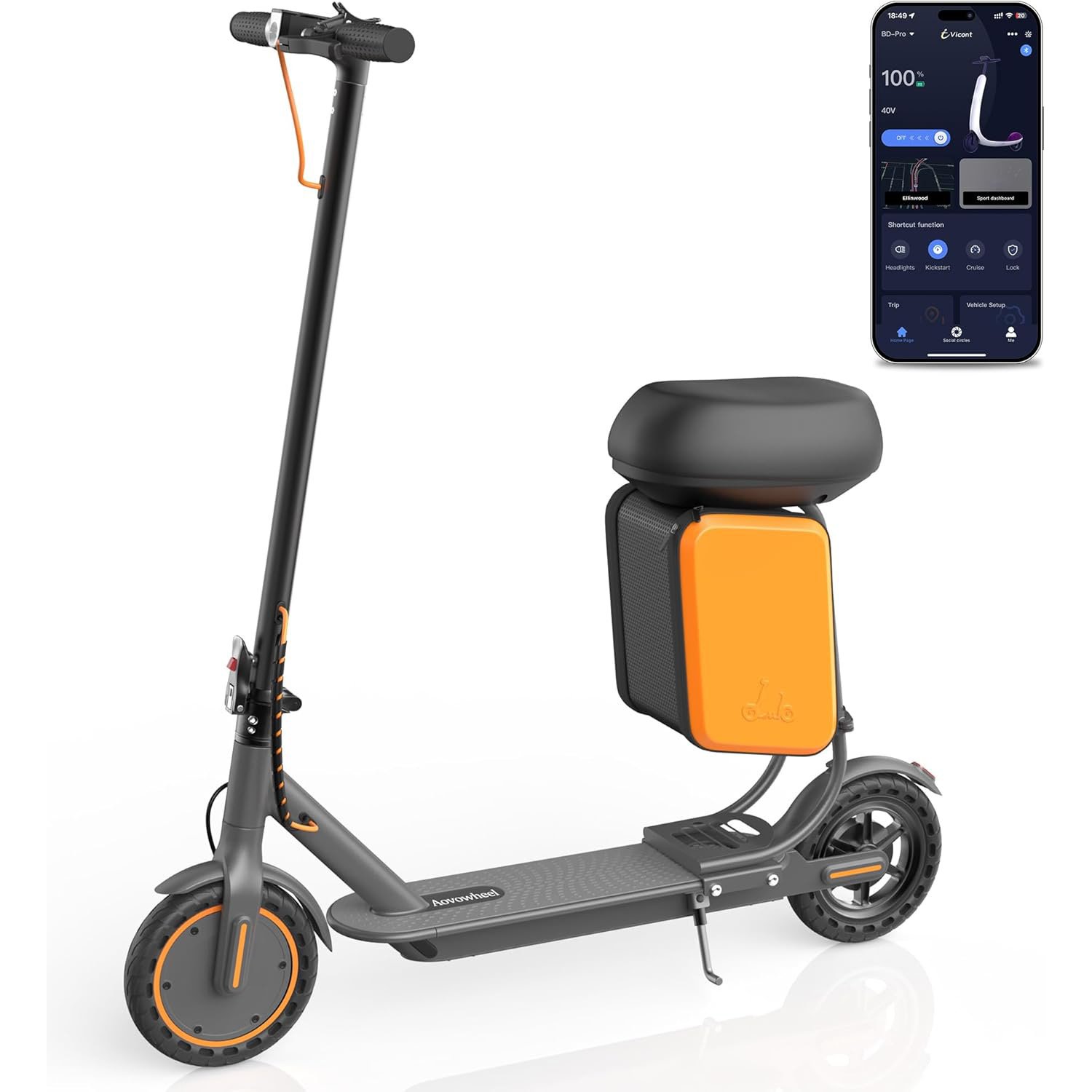 Aovowheel Electric Scooter with Seat for Adults